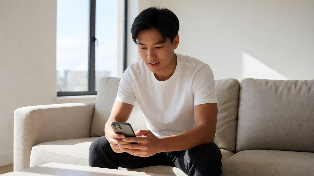 体育爱好者通过移动设备查看实时比赛比分数据